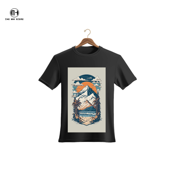 Short Sleeves Black Mens T Shirt