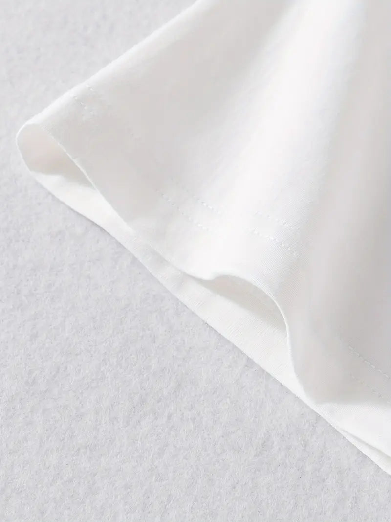 Short Sleeves White Mens T Shirt